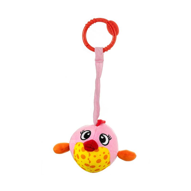 Jucarii, Copii si Bebe - Jucarii si jocuri - Jucarii bebelusi - Jucarii interactive bebelusi - Jucarie din plus pentru agatat, fosnaie si vibreaza, Baby Fish Pink - Infinity.ro