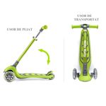 Sport si Outdoor - Role, trotinete si skateboard - Trotinete copii - Trotineta pliabila Milly Mally Boogie Red, roti din silicon cu Led, platforma antiderapanta, greutate admisa 50 kg - Infinity.ro