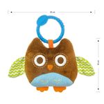 Jucarii, Copii si Bebe - Jucarii si jocuri - Jucarii bebelusi - Jucarii interactive bebelusi - Jucarie din plus pentru agatat, cu clopotel, Happy Owl Brown - Infinity.ro
