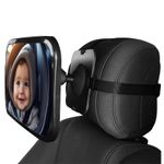 Jucarii, Copii si Bebe - Carucioare si articole de transport - Accesorii transport copii - Oglinda auto supraveghere bebe, Sipo, Fixare tetiera, Suport anti-alunecare, 360 grade, 30x20 cm, Negru - Infinity.ro