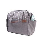 Jucarii, Copii si Bebe - Maternitate - Genti bebelusi - Geanta pentru calatorii 2 in 1, cu 17 buzunare, Kinder Hop, Space Grey - Infinity.ro