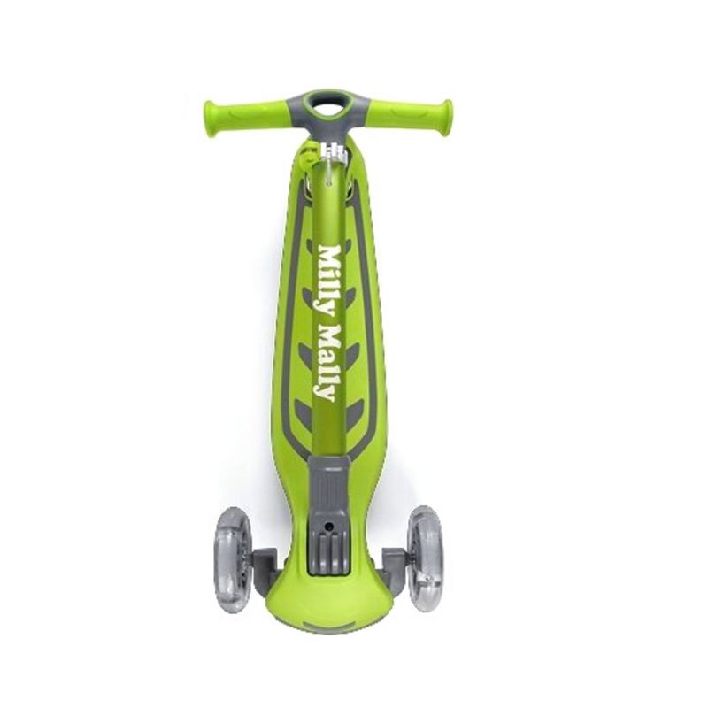 Sport si Outdoor - Role, trotinete si skateboard - Trotinete copii - Trotineta pliabila Milly Mally Boogie Blue, roti din silicon cu Led, platforma antiderapanta, greutate admisa 50 kg - Infinity.ro