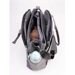Jucarii, Copii si Bebe - Maternitate - Genti bebelusi - Geanta pentru calatorii 2 in 1, cu 17 buzunare, Kinder Hop, Space Grey - Infinity.ro