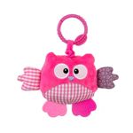 Jucarii, Copii si Bebe - Jucarii si jocuri - Jucarii bebelusi - Jucarii interactive bebelusi - Jucarie din plus pentru agatat, fosnaie si vibreaza, Cutie Owl Pink - Infinity.ro