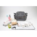 Jucarii, Copii si Bebe - Maternitate - Genti bebelusi - Geanta pentru calatorii 2 in 1, cu 17 buzunare, Kinder Hop, Space Grey - Infinity.ro