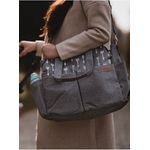 Jucarii, Copii si Bebe - Maternitate - Genti bebelusi - Geanta pentru calatorii 2 in 1, cu 17 buzunare, Kinder Hop, Space Grey - Infinity.ro