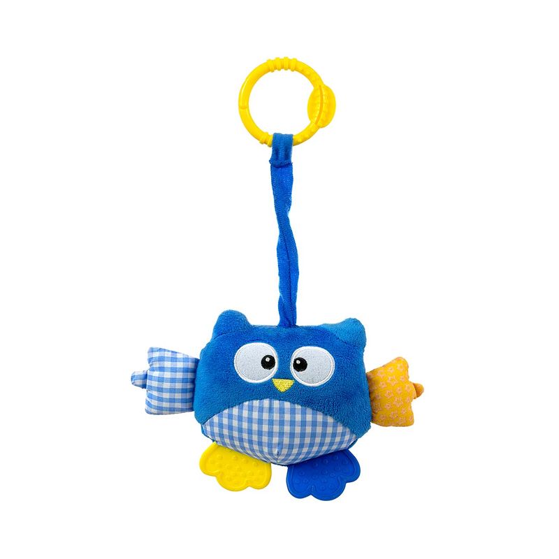 Jucarii, Copii si Bebe - Jucarii si jocuri - Jucarii bebelusi - Jucarii interactive bebelusi - Jucarie din plus pentru agatat, fosnaie si vibreaza, Cutie Owl Blue - Infinity.ro