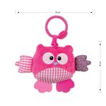 Jucarii, Copii si Bebe - Jucarii si jocuri - Jucarii bebelusi - Jucarii interactive bebelusi - Jucarie din plus pentru agatat, fosnaie si vibreaza, Cutie Owl Pink - Infinity.ro
