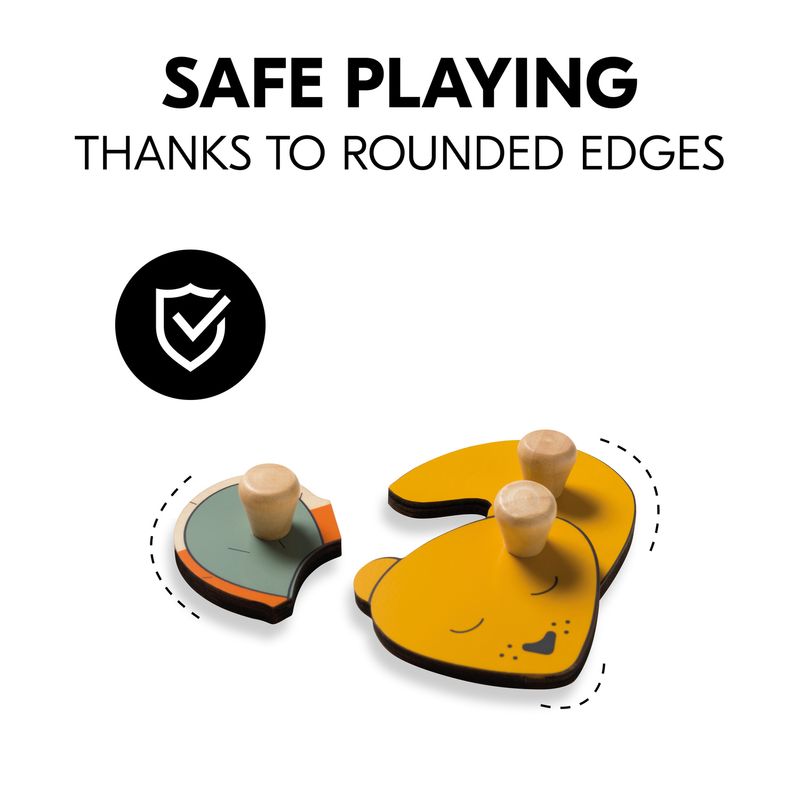 Jucarii, Copii si Bebe - Jucarii si jocuri - Jucarii bebelusi - Jucarii interactive bebelusi - Puzzle din lemn certificat FSC, cu piese imbinate, Hauck, Lion - Infinity.ro