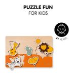 Jucarii, Copii si Bebe - Jucarii si jocuri - Jocuri si puzzle - Puzzle - Puzzle din lemn certificat FSC, Hauck, Safari - Infinity.ro