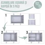 Jucarii, Copii si Bebe - Maternitate - Genti bebelusi - Gentuta mamicii, organizator scutece si accesorii copii si bebelusi, Gri, 38x26x18 cm - Infinity.ro