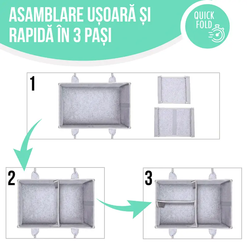 Jucarii, Copii si Bebe - Maternitate - Genti bebelusi - Gentuta mamicii, organizator scutece si accesorii copii si bebelusi, Mint, 38x26x18 cm - Infinity.ro