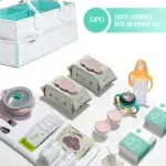 Jucarii, Copii si Bebe - Maternitate - Genti bebelusi - Gentuta mamicii, organizator scutece si accesorii copii si bebelusi, Mint, 38x26x18 cm - Infinity.ro