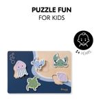 Jucarii, Copii si Bebe - Jucarii si jocuri - Jucarii bebelusi - Jucarii interactive bebelusi - Puzzle din lemn certificat FSC, Hauck, Sea - Infinity.ro