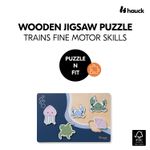 Jucarii, Copii si Bebe - Jucarii si jocuri - Jucarii bebelusi - Jucarii interactive bebelusi - Puzzle din lemn certificat FSC, Hauck, Sea - Infinity.ro
