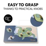 Jucarii, Copii si Bebe - Jucarii si jocuri - Jucarii bebelusi - Jucarii interactive bebelusi - Puzzle din lemn certificat FSC, cu piese imbinate, Hauck, Turtle - Infinity.ro