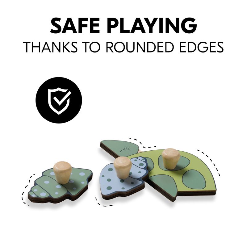 Jucarii, Copii si Bebe - Jucarii si jocuri - Jucarii bebelusi - Jucarii interactive bebelusi - Puzzle din lemn certificat FSC, cu piese imbinate, Hauck, Turtle - Infinity.ro