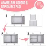 Jucarii, Copii si Bebe - Maternitate - Genti bebelusi - Gentuta mamicii, organizator scutece si accesorii copii si bebelusi, Pink, 38x26x18 cm - Infinity.ro