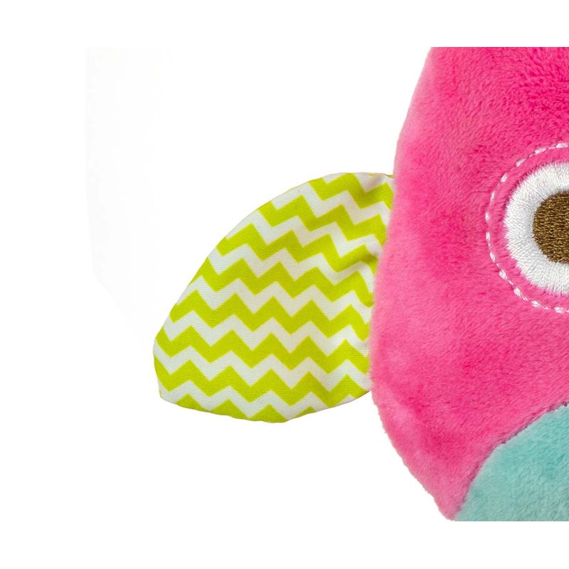 Jucarii, Copii si Bebe - Jucarii si jocuri - Jucarii bebelusi - Jucarii interactive bebelusi - Jucarie din plus pentru agatat, cu clopotel, Happy Owl Pink - Infinity.ro