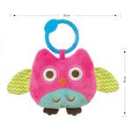 Jucarii, Copii si Bebe - Jucarii si jocuri - Jucarii bebelusi - Jucarii interactive bebelusi - Jucarie din plus pentru agatat, cu clopotel, Happy Owl Pink - Infinity.ro