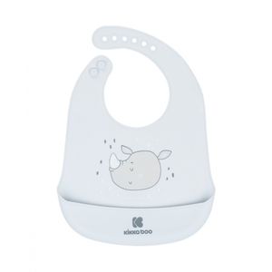 Baveta din silicon moale cu buzunar pentru bebelusi si copii, Blue