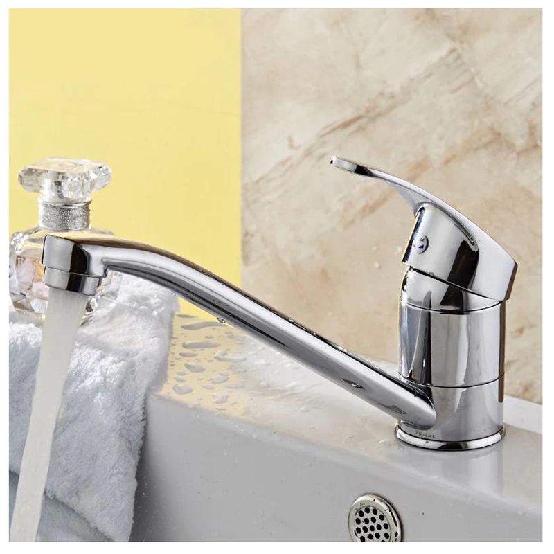 Casa si Gradina - Sanitare - Chiuveta bucatarie si accesorii - Baterii bucatarie - Baterie monocomanda bucatarie tija de 15 cm cromata cartus ceramic - Infinity.ro