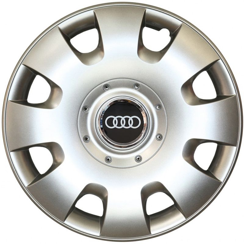 Auto si Moto/Anvelope si jante/Accesorii roti/Capace roti - Set 4 Capace Roti Kerime R14, Potrivite Jantelor de 14 inch, Pentru Audi, Model 209 - Infinity.ro
