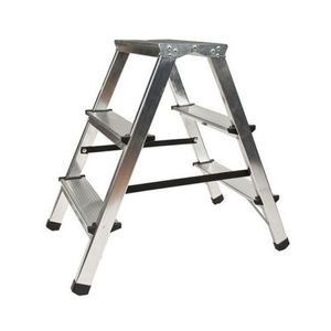 Scara aluminiu, 2 tronsoane, 2 trepte, platforma, max 125 Kg, 0.67 m, Drabest