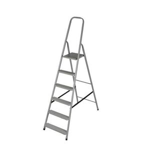 Scara otel, 5 trepte, platforma, max 125 Kg, 1.97 m, Drabest