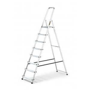 Scara aluminiu, 7 trepte, platforma, max 125 Kg, 2.37 m, Drabest
