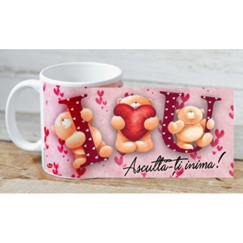 Casa si Gradina - Bucatarie si vesela - Cani si pahare - Cani si cesti - Cana cu mesaj "Asculta-ti inima" - Infinity.ro