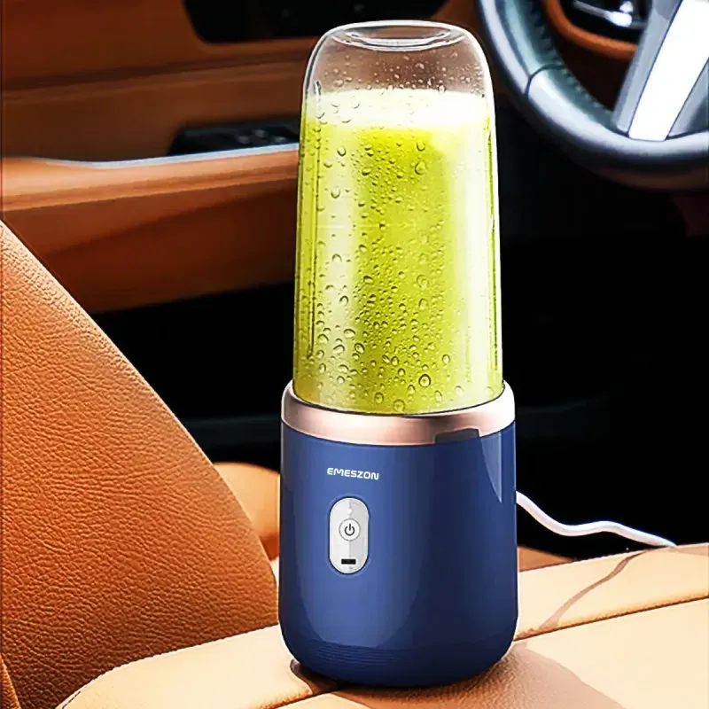 Electronice si Electrocasnice - Electrocasnice bucatarie - Mixere, tocatoare & roboti de bucatarie - Blendere si mini tocatoare - Mini Blender Storcator Portabil Fructe, Emeszon®, BLD1000, Incarcare Micro USB, 6 Lame din Inox, Putere 40W 21000 RPM - Infinity.ro