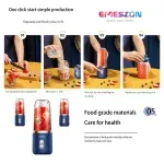 Electronice si Electrocasnice - Electrocasnice bucatarie - Mixere, tocatoare & roboti de bucatarie - Blendere si mini tocatoare - Mini Blender Storcator Portabil Fructe, Emeszon®, BLD1000, Incarcare Micro USB, 6 Lame din Inox, Putere 40W 21000 RPM - Infinity.ro