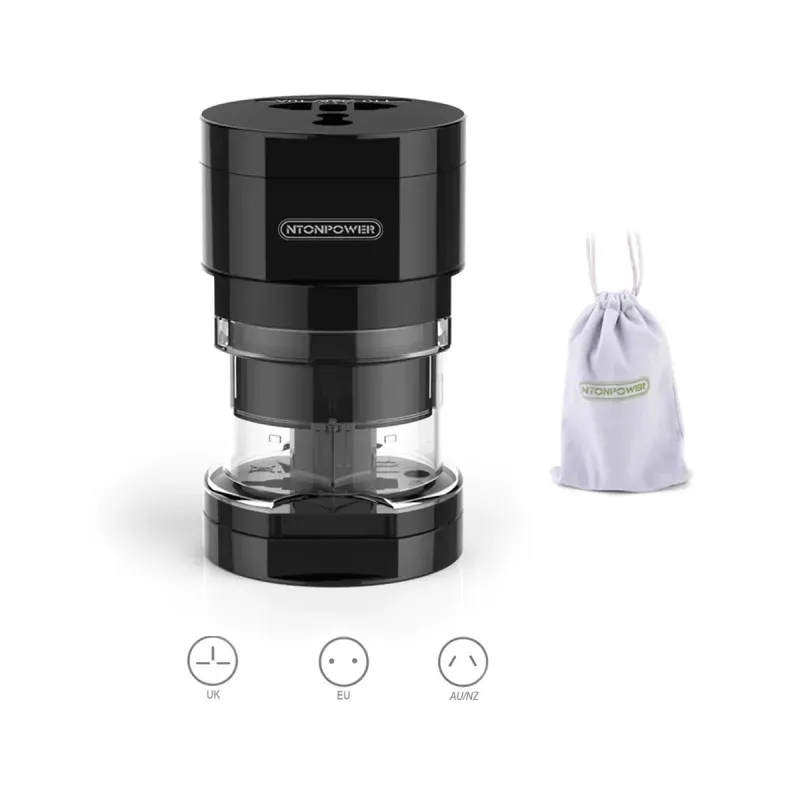 Casa si Gradina - Electrice - Accesorii electrice - Accesorii prize si intrerupatoare - Adaptor de Priza Universal, Ntonpower, pentru calatorie in EU, US, UK, AU, SUA, adaptor priza retea electrica, Negru - Infinity.ro
