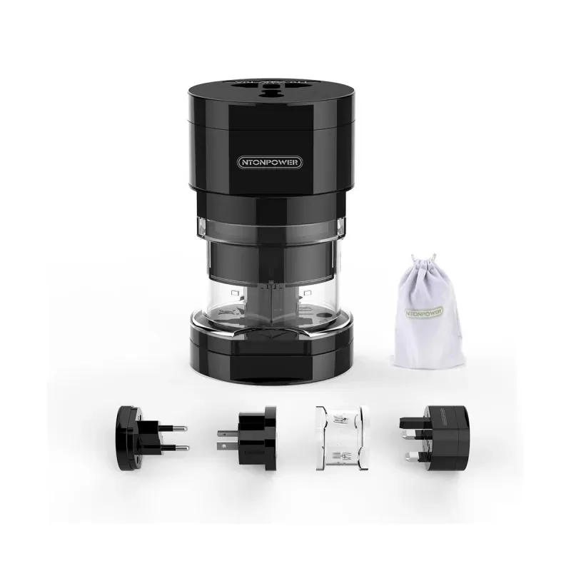Casa si Gradina - Electrice - Accesorii electrice - Accesorii prize si intrerupatoare - Adaptor de Priza Universal, Ntonpower, pentru calatorie in EU, US, UK, AU, SUA, adaptor priza retea electrica, Negru - Infinity.ro
