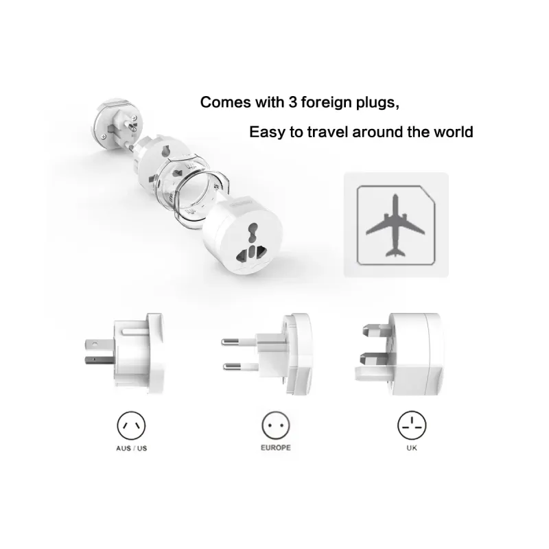 Casa si Gradina - Electrice - Accesorii electrice - Accesorii prize si intrerupatoare - Adaptor de Priza Universal, Ntonpower, pentru calatorie in EU, US, UK, AU, SUA, adaptor priza retea electrica, Negru - Infinity.ro