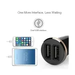 Laptop, Telefoane si Tablete - Telefoane mobile si accesorii - Accesorii Telefoane - Incarcatoare telefoane - Incarcator auto TOPK Fast Charging 5V 2.1A 10.5W Dual Port USB pentru telefoane mobile - Inel auriu - Infinity.ro