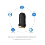 Laptop, Telefoane si Tablete - Telefoane mobile si accesorii - Accesorii Telefoane - Incarcatoare telefoane - Incarcator auto TOPK Fast Charging 5V 2.1A 10.5W Dual Port USB pentru telefoane mobile - Inel auriu - Infinity.ro