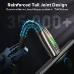 Laptop, Telefoane si Tablete - Telefoane mobile si accesorii - Accesorii Telefoane - Cabluri si adaptoare telefoane - Cablu date LED si incarcare rapida 5A 1m, Emeszon®, Type-C USB transfer date, incarcare telefon, Quick Charge 3.0, rosu - Infinity.ro