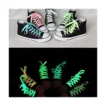 Sport si Outdoor - Accesorii si echipamente sportive - Alte accesorii sportive - Sireturi fosforescente model sport, lumineaza noaptea, 1 pereche, lungime 100 cm, material textil, alb - Infinity.ro