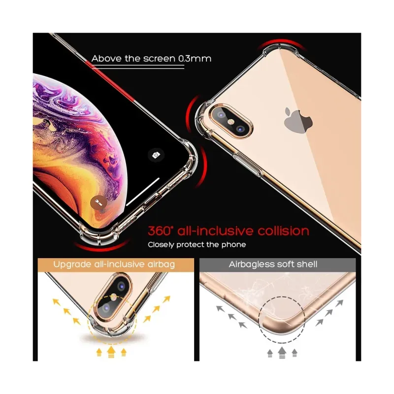 Laptop, Telefoane si Tablete - Telefoane mobile si accesorii - Accesorii Telefoane - Huse telefoane - Husa telefon iPhone X, Envisage, compatibil cu iPhone X, Luxury A+, Bumper din silicon si trasparenta cu dubla protectie - Infinity.ro