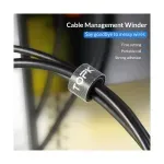 Casa si Gradina - Electrice - Cabluri electrice si conductori - Organizator cabluri, cu arici TOPK 2m, Birou PC Retea Office, negru - Infinity.ro