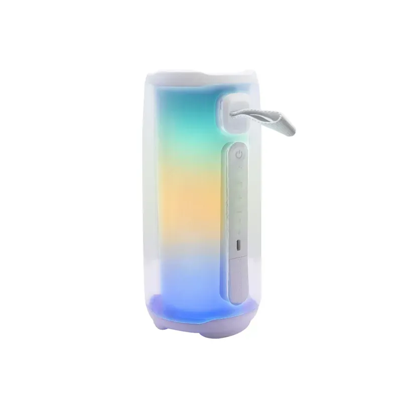 TV, Audio-Video si Foto - Portabile audio - Boxe portabile - Boxa portabila RGB 360 LED Pulse 5, Emeszon ®, Subwoofer 20W, Bluetooth 4.0, IPX6, Type C, Slot card Micro SD, Jack, alb - Infinity.ro