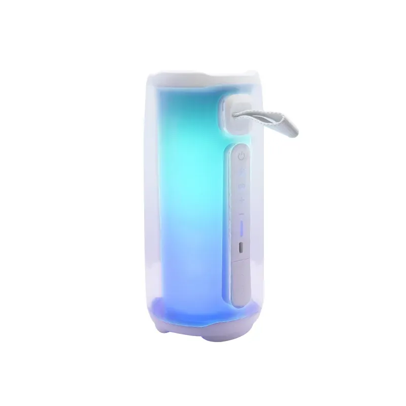 TV, Audio-Video si Foto - Portabile audio - Boxe portabile - Boxa portabila RGB 360 LED Pulse 5, Emeszon ®, Subwoofer 20W, Bluetooth 4.0, IPX6, Type C, Slot card Micro SD, Jack, alb - Infinity.ro