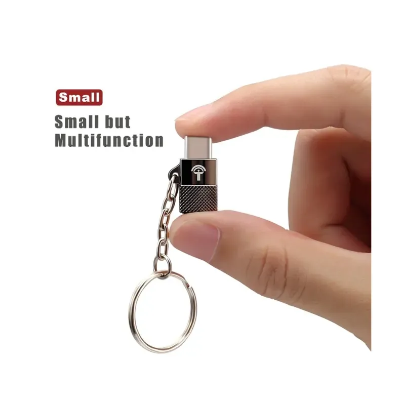 Laptop, Telefoane si Tablete - Telefoane mobile si accesorii - Accesorii Telefoane - Cabluri si adaptoare telefoane - Breloc chei adaptor Micro USB la Type - C OTG, Rocketek Profesional, pentru tablete si telefoane mobile, negru - Infinity.ro