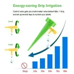 Casa si Gradina - Gradina si terasa - Mobilier exterior - Accesorii pentru gradina - Picurator apa cu valva, Emeszon®, pentru irigare flori sau alte plante de ghiveci si gradina, verde - Infinity.ro