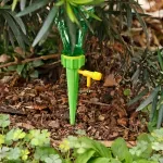 Casa si Gradina - Gradina si terasa - Mobilier exterior - Accesorii pentru gradina - Picurator apa cu valva, Emeszon®, pentru irigare flori sau alte plante de ghiveci si gradina, verde - Infinity.ro