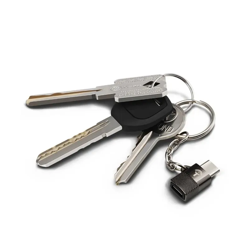 Laptop, Telefoane si Tablete - Telefoane mobile si accesorii - Accesorii Telefoane - Cabluri si adaptoare telefoane - Breloc chei adaptor Micro USB la Type - C OTG, Rocketek Profesional, pentru tablete si telefoane mobile, negru - Infinity.ro
