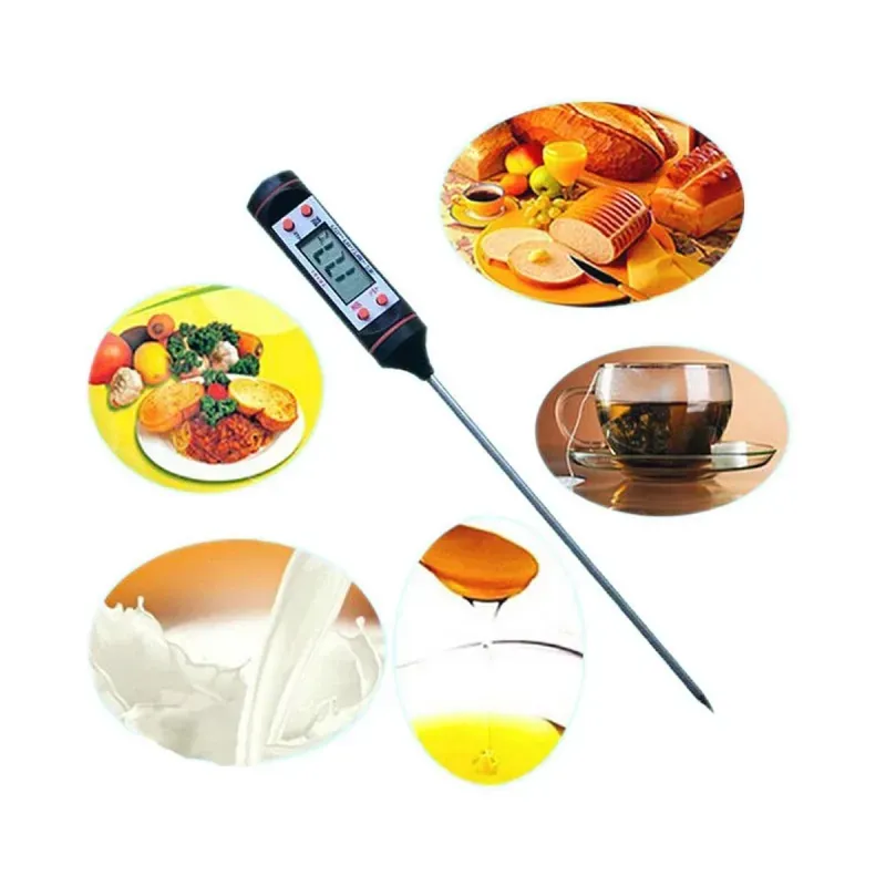 Casa si Gradina - Bucatarie si vesela - Ustensile bucatarie - Termometre bucatarie - Termometru digital cu sonda Envisage, pentru bucatarie lichide alimente prajituri lactate ceara mancare, model QA, negru - Infinity.ro