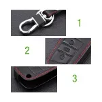 Auto si Moto - Electrice auto - Alte accesorii electrice auto - Husa telecomanda auto tip breloc, chei de tip briceag, marca VW, Volkswagen, Skoda sau Seat, din piele ecologica, negru - Infinity.ro
